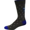 Rockport Men's Martini Glass Crew Socks 1 Pair, Charcoal, Men's US: 8-12 / EU: 41-45