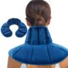 GENIANI Microwavable Heating Pad for Neck and Shoulders with Herbal Aromatherapy - Calming Weighted Cordless Neck Wrap - Heat Pad for Pain Relief - Microwave Heating Pad, Gifts for her (Space Blue)